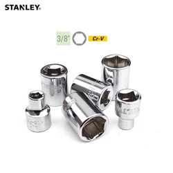 Stanley 1 pezzo 6pt 3/8 drive 6/7/8/9/10/11/12/13/14/15/16/17/18/19/20/21/22/23/24mm presa dado guida teste quadrate strumenti a cricchetto