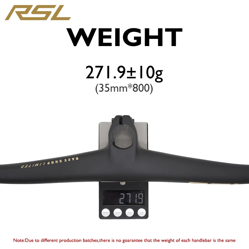 قمرة القيادة بمقود MTB من الكربون بالكامل RSL مدمجة 0 ° قضيب رفع من الألياف خفيف الوزن للدراجات الجبلية 70/80/90 مم أطوال 750 مم #6