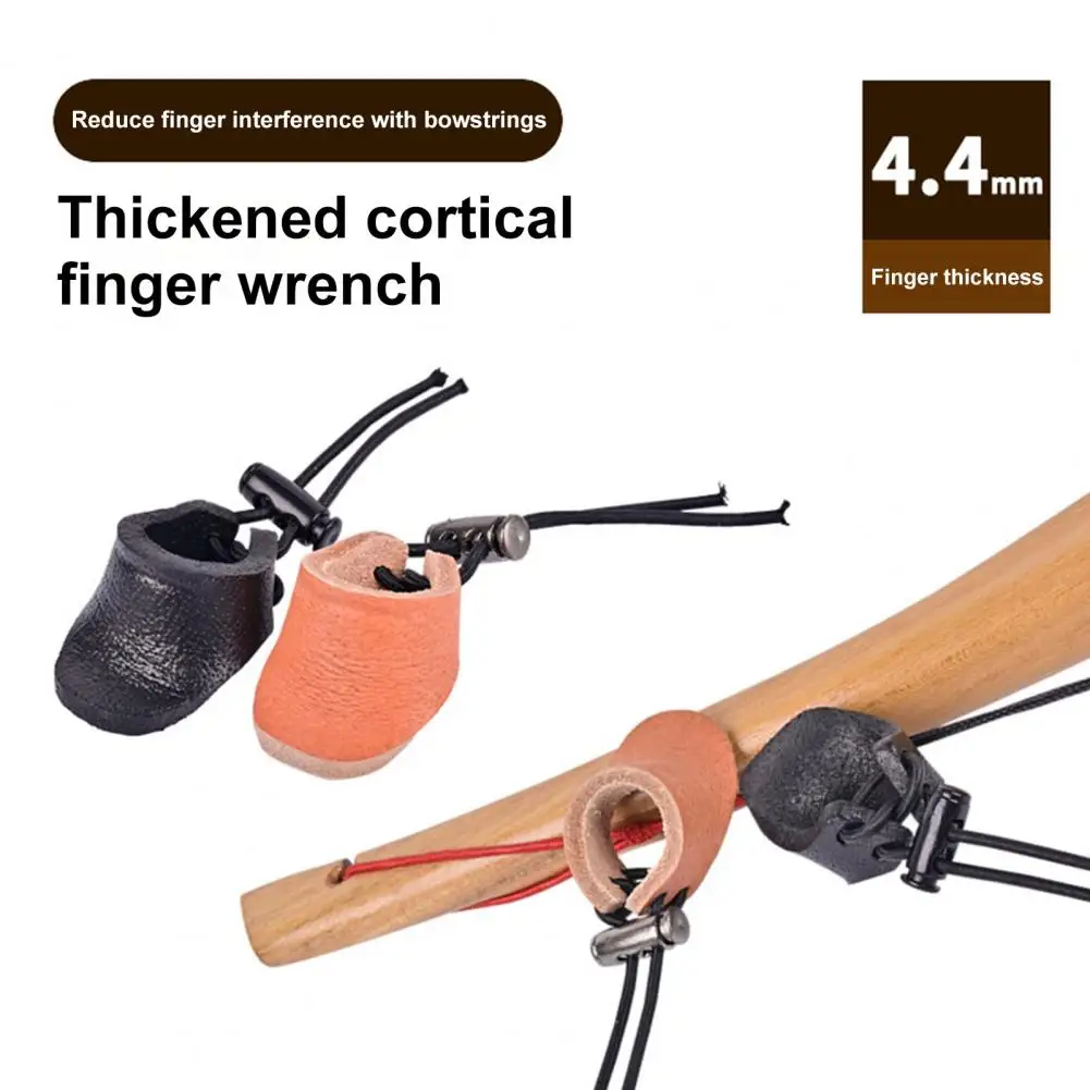 Thumb Release for Archery Traditional Bow Archery Finger Protector Set with Soft Leather Thumb Guard Ring Hunting for Sports