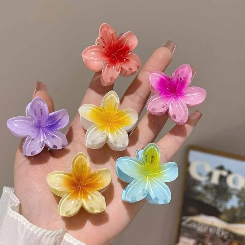 4CM Small Hairpins for Girls Fashion Summer Colorful Flowers Grabs Clips Hair Accessories for Women Holiday Photo Accessories