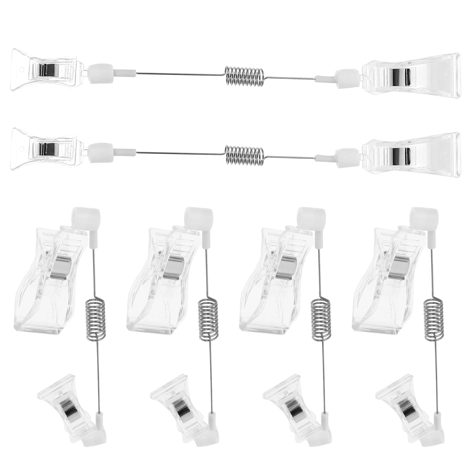 

6 Pcs Double Sided Clear Plastic Sign Holders Rotatable Price Tag Clothing Display Rack Shelf Supermarket Retail Store Supplies