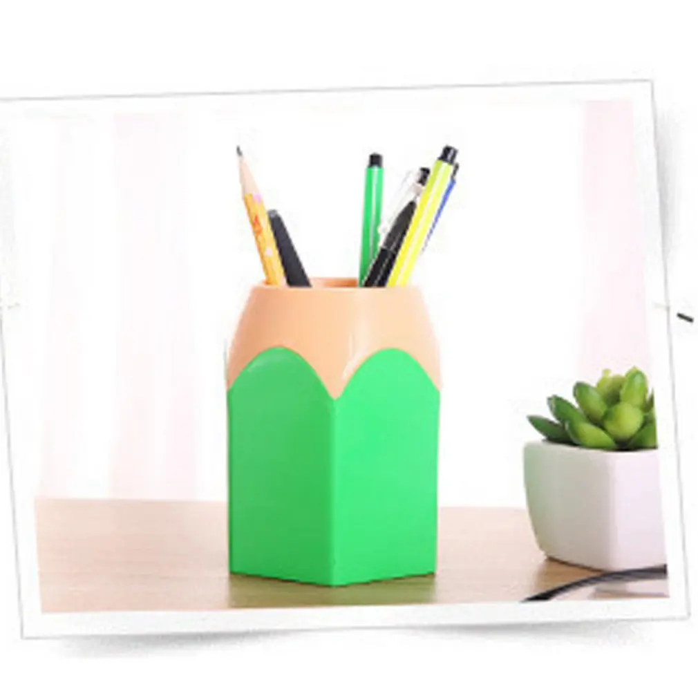 Creativo penna vaso matita vaso trucco porta pennelli cancelleria scrivania in plastica ordinata organizzatore contenitore scuola forniture per ufficio