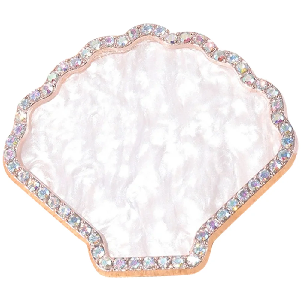 Harz-Nagelkunst-Anzeigetafel, helle Farbe, Strasssteine, dekoratives Tablett zum Mischen von Lidschatten, Lippenstift, Nagellack, Make-up, Mischen