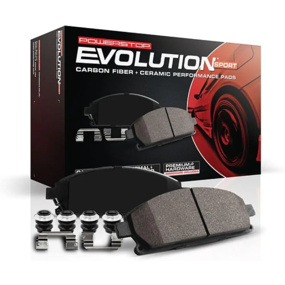 

Z23-2215 Front Z23 Evolution Sport Carbon Fiber Infused Ceramic Brake Pads with Hardware For Hyundai Palisade 2020-2023, Kia Te