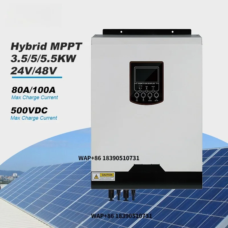 

12V 5Kw 6Kw Three-Phase Solar Inverter Voltage 48V 6.2Kw Hybrid Solar Inverter, 120A
