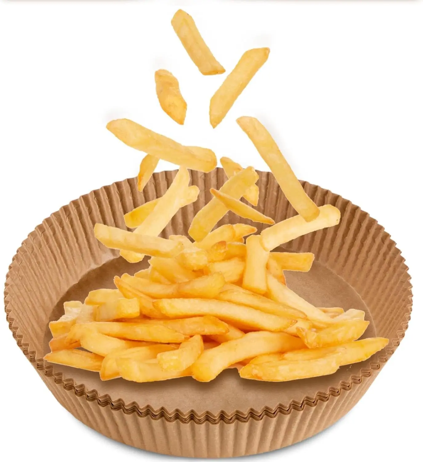 

250 Pcs 7.9 Inch Round Air Fryer Liners Disposable for Home Bakers - Thickened Silicone Oil Paper - Withstands up to 450°F H