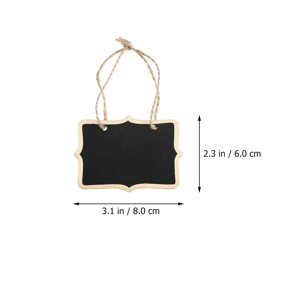 

12pcs Two-Sided Mini Wooden Blackboards Smooth Diy Hanging Message Boards Decor Signage Reminder Reusable Chalkboards Door