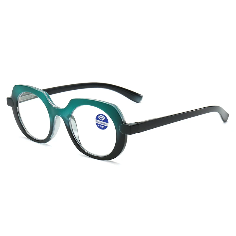 2025 New Retro Leopard Print Oval Middle-aged And Elderly Glasses Anti-blue Light Reading Glasses TY422