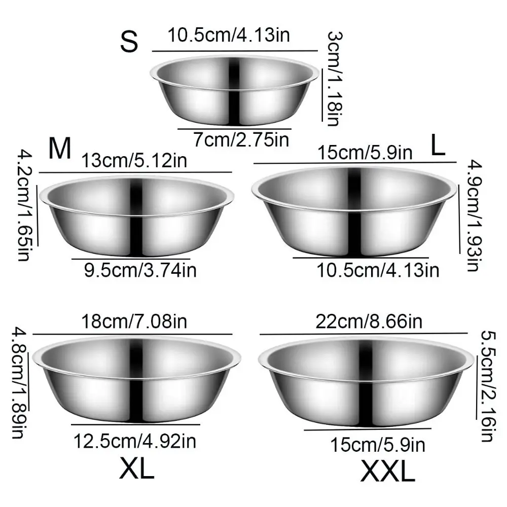 Grande capacidade aço inoxidável pet alimentação tigela, gato e cachorro comida bebendo tigela, alimentador de metal, durável e barato