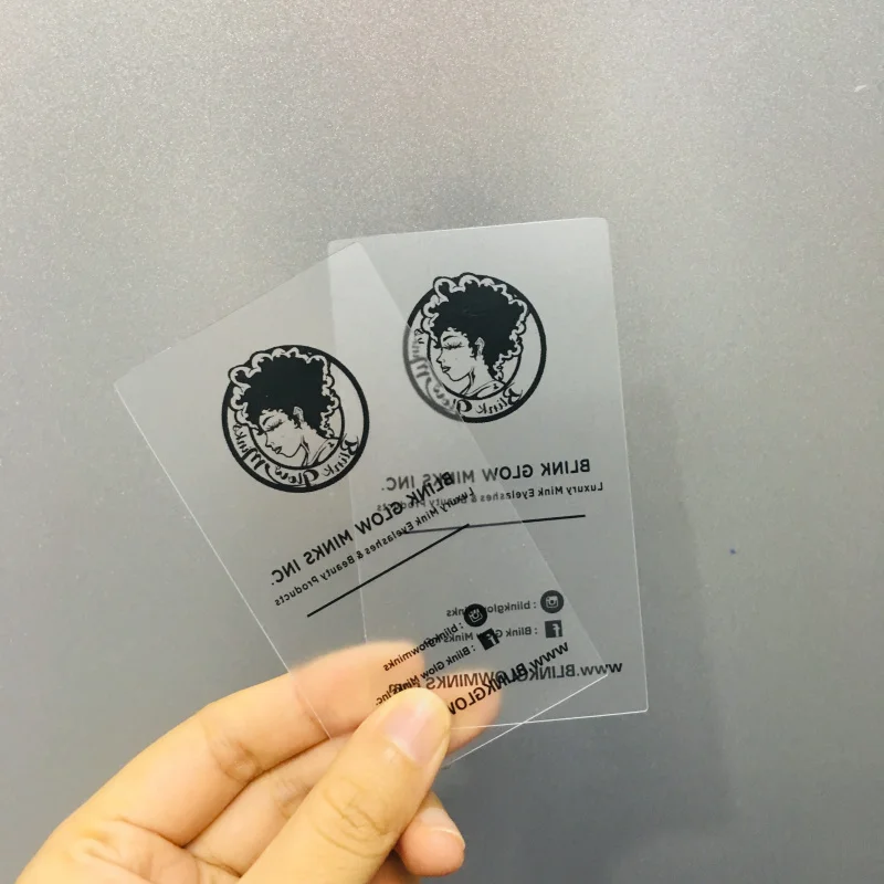 

200 шт. индивидуальная печать пластиковых прозрачных визитных карточек из ПВХ