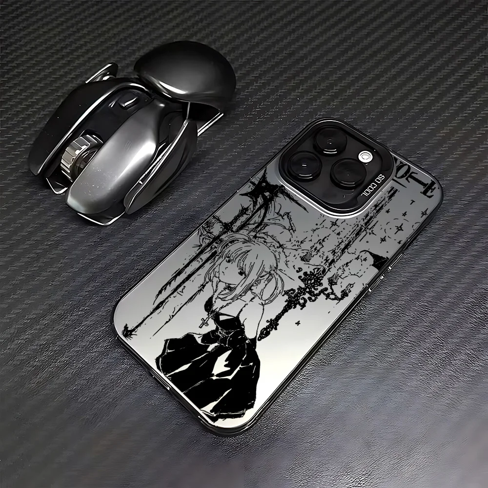 Luxury Clmj Death Note Misa Phone Case For iPhone 17 16e 16 15 14 13 12 11 mini Pro Max X XR 8 7 Air Plus Anti Fall Matte Cover