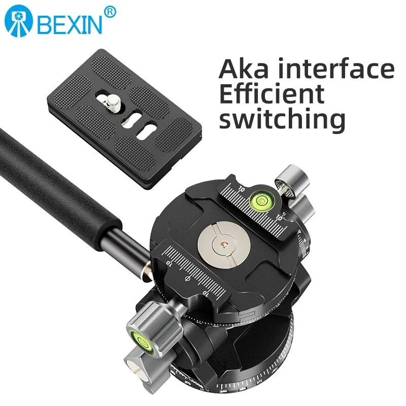 BEXIN SLR Camera Handle Hydraulic Gimbal Light and Convenient Damping Panoramic Clamp Seat Gimbal Dedicated for Bird Watching