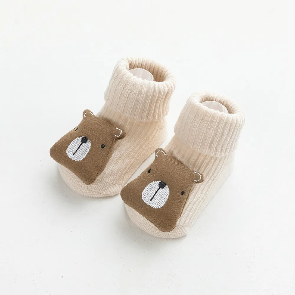 Soft 0~3 Years Old Socks Anti-Slip Sole Cartoon Animal Infant Socks Floor Socks Toddler