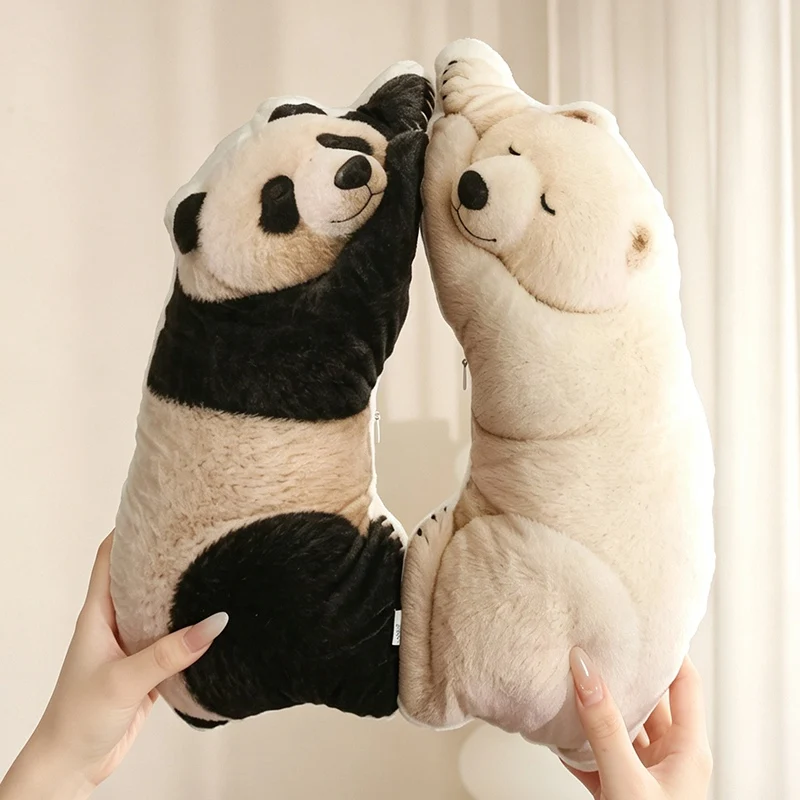 Kawaii Comfort Soft Animal Plush Pillow Polar Bear Panda Rooster Dinosaur Dog Dolls Hen Adorable Toys Birthday Xmas Gifts Decor