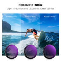 K&F CONCEPT Snap On CPL ND Filter Kit for DJI Osmo Action 3 4 5 Pro Push-in Fit ND8 ND16 ND32 Polarizing Glass Multi Coated