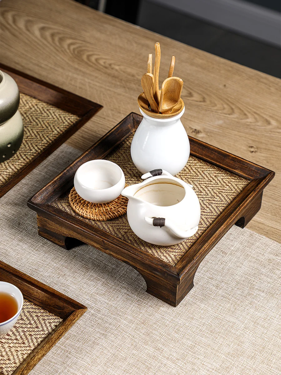 

Yili Thailand wooden rectangular tea tray home put cups hotel