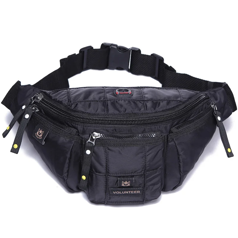 High Quality Waterproof Oxford Men Hip Belt Bag Fanny Pack Military Multi-Pocket Cross body Shoulder Waist Pack Chest Bum Bag