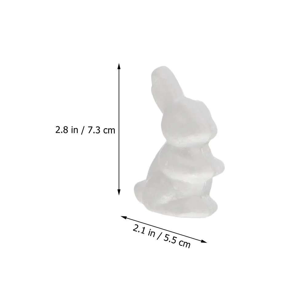 6 Stück Schaumstoff-Kaninchen-Dekorationen, blanko, DIY-Handwerk, Ornamente, handbemalt, Ostern, Partyzubehör, schöne Häschen-Heimdekoration