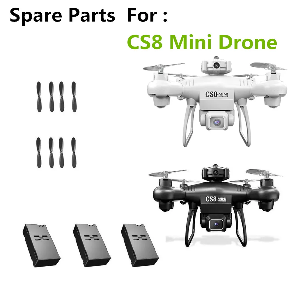 CS8 Mini Drone Battery / Propeller Maple Leaf / For CS8 Mini Drone CS8 Drone Spare Parts CS8 Mini Batteries 3.7V 600mAh