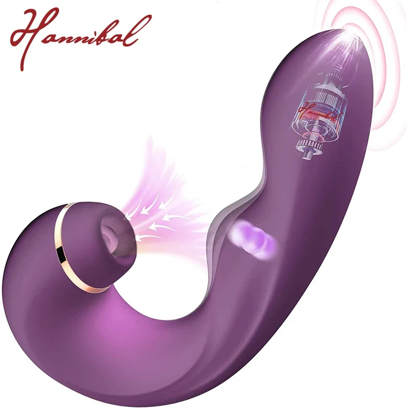 Hannibal Female Mastrebator 3 в 1, фаллоимитатор для клитора, вибратор для точки G, сосущие вибраторы для женщин, стимулятор клитора, секс-игрушки