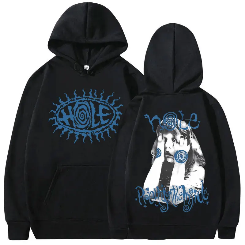 

Alternative Grunge Rock Band Hole Courtney Love Pretty on The Lnside Double Sided Print Hoodie Men Women Oversized Sweatshirts