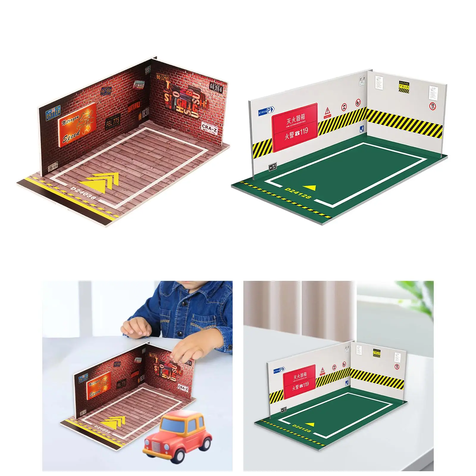 1:24 Car Garage Parking Lot (without Dustproof Cover) Vehicle Scene Toy for Model Cars DIY Mini Dolls Action Figures Home Decor