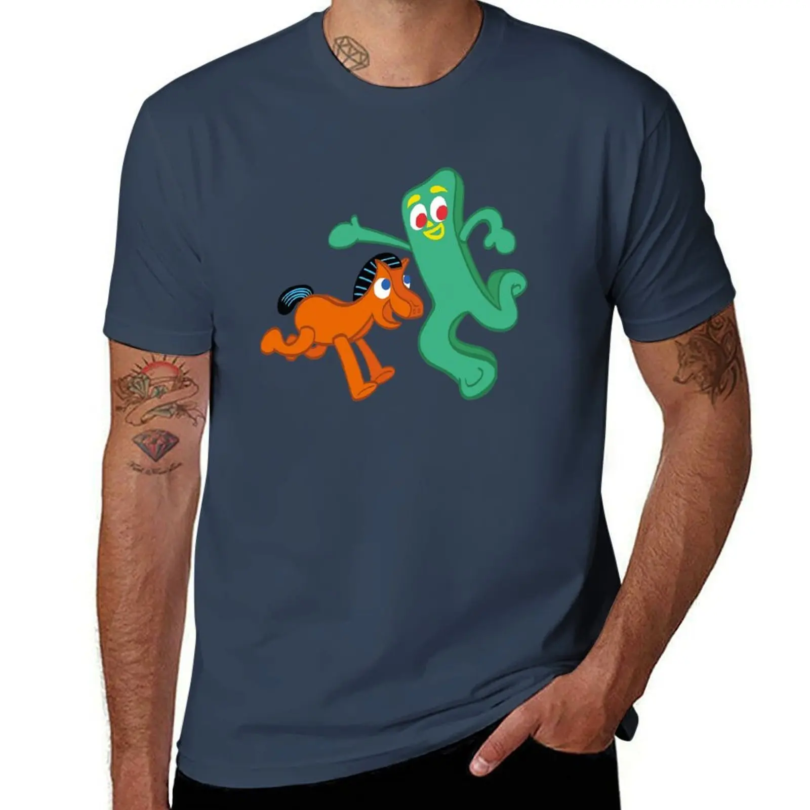 

Gumby and pokey T-Shirt Fashion Letter Print T-Shirt