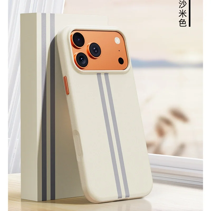 

Hybrid Fine Grit Rock Sand Texture For Magsafe Magnetic Case For iPhone 17 16 Pro Max Wireless Charging Hard Shockproof Cover