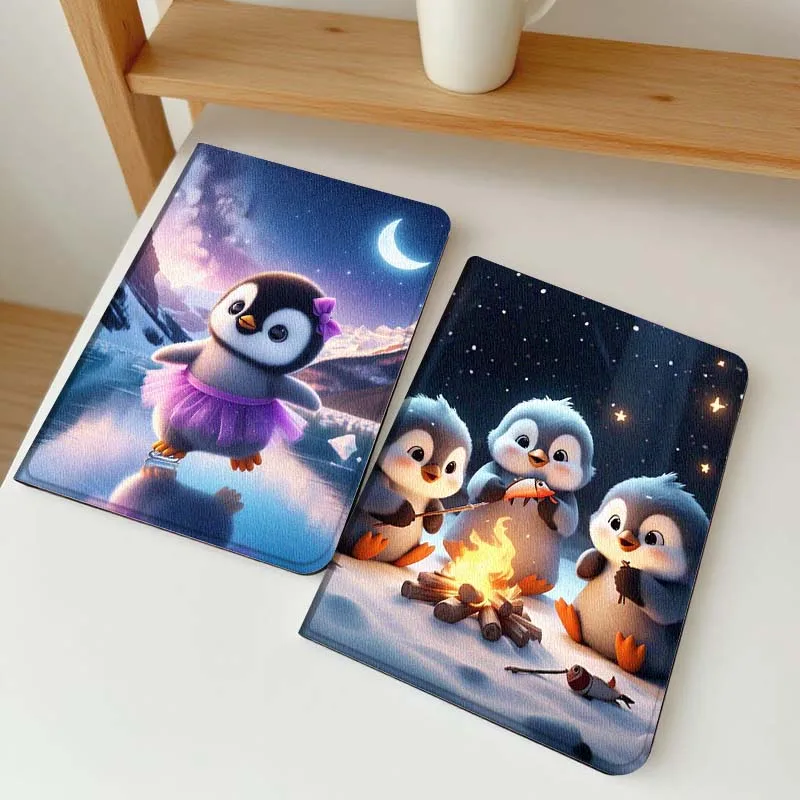 

Cartoon Penguin Ice Dance For Lenovo Xiaoxin Pad Pro GT plus 8.8 11 10.6 Y700 Y900 Go 8.8 Tab K11 10 P11 Tablet Case