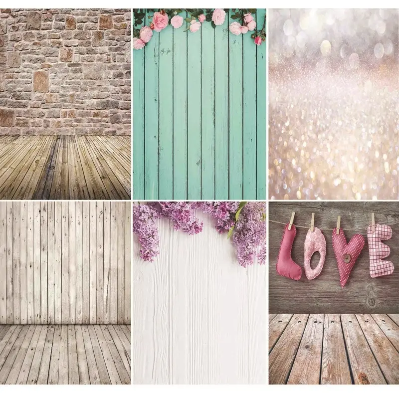 

SHUOZHIKE Art Fabric Photography Backdrops Brick Wall and floor Theme Photo Studio Background NYF1-01