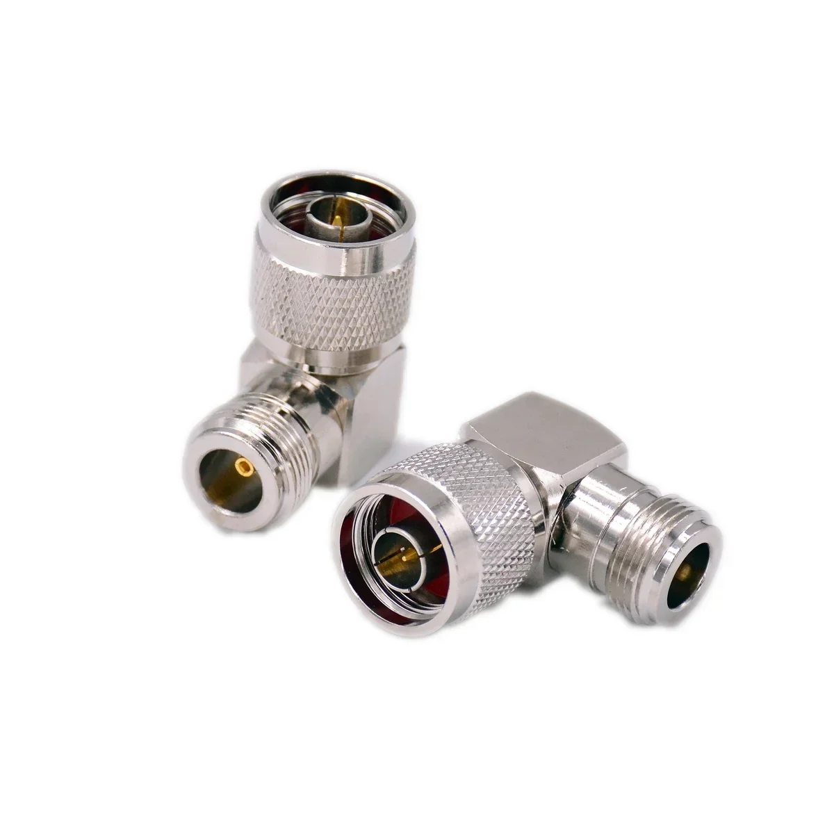 1 Pair Coaxial Cable Connector Adapter L Shape 90 Degree N Type Male To Female Jack RF  Right Angle M/F Plug Adapters