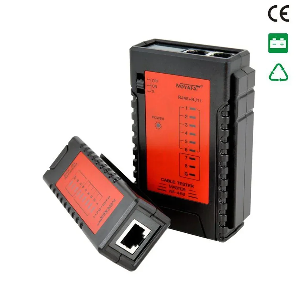 [100% NEW] NF-468 Ethernet Cable Tester RJ45 CAT5E CAT6 LAN Cable Tester Network Test Tools For UTP/STP Line RJ11 RJ12 Wire Chec