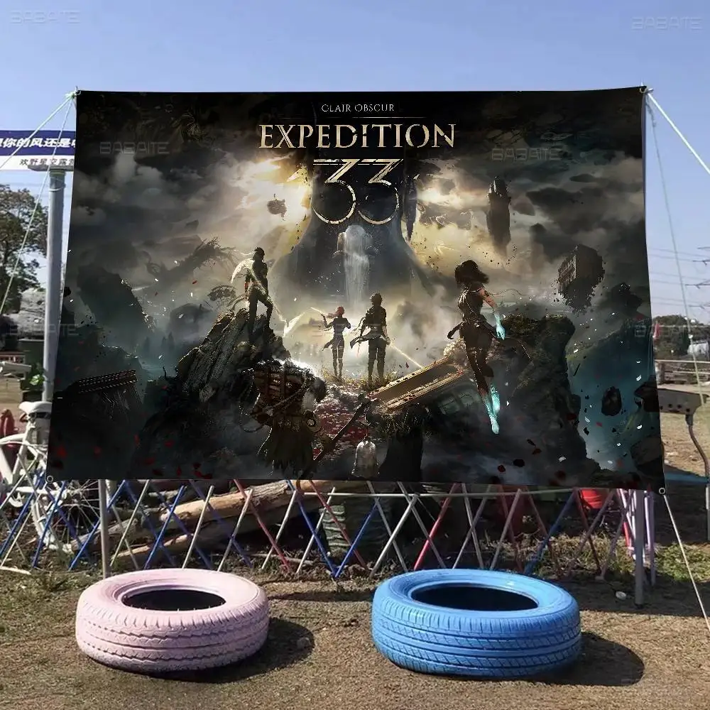 Game E-Expedition 33 Family Gatherings Outdoor Atmosphere Flags Camping Decorations Banners