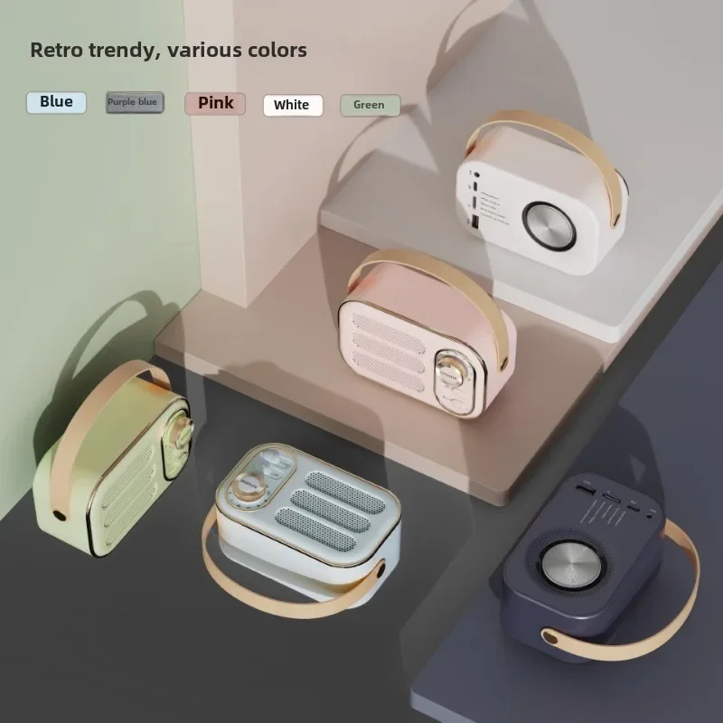 

Mini Wireless Speaker Retro Stereo Vintage Speaker Travel Home Outdoor Portable Creative Gift Hand Carry Audio