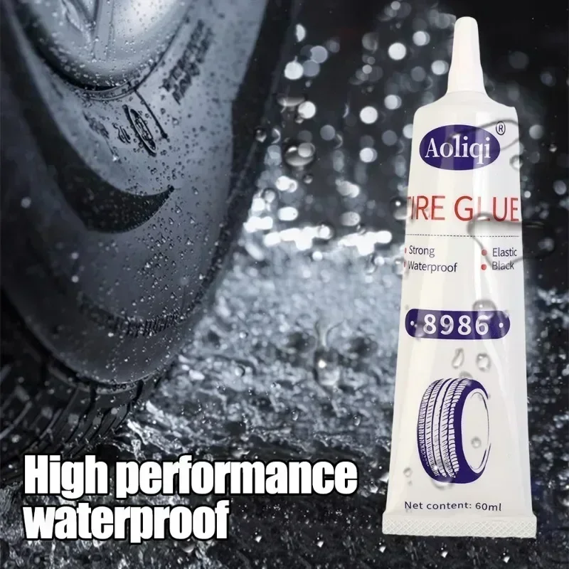 Tire Repair Glue Liquid Strong Rubber Glues Black Rubber Wear-resistant Non-corrosive Adhesive Car Instant Strong Leather Tools