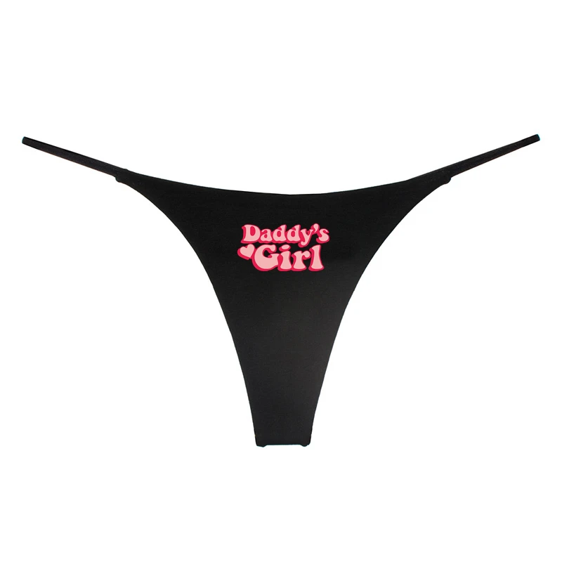 DADDY\'S Girl Hot Lady Letter Lingerie Panties Cotton Thongs GString Underwear Plus Size GYM Seamless Ladies Panties Gift for Her