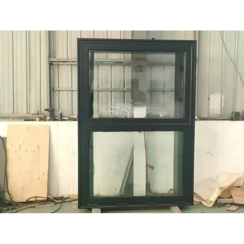 Black Aluminium Alloy Frame Glass Balcony Window in Small Size
