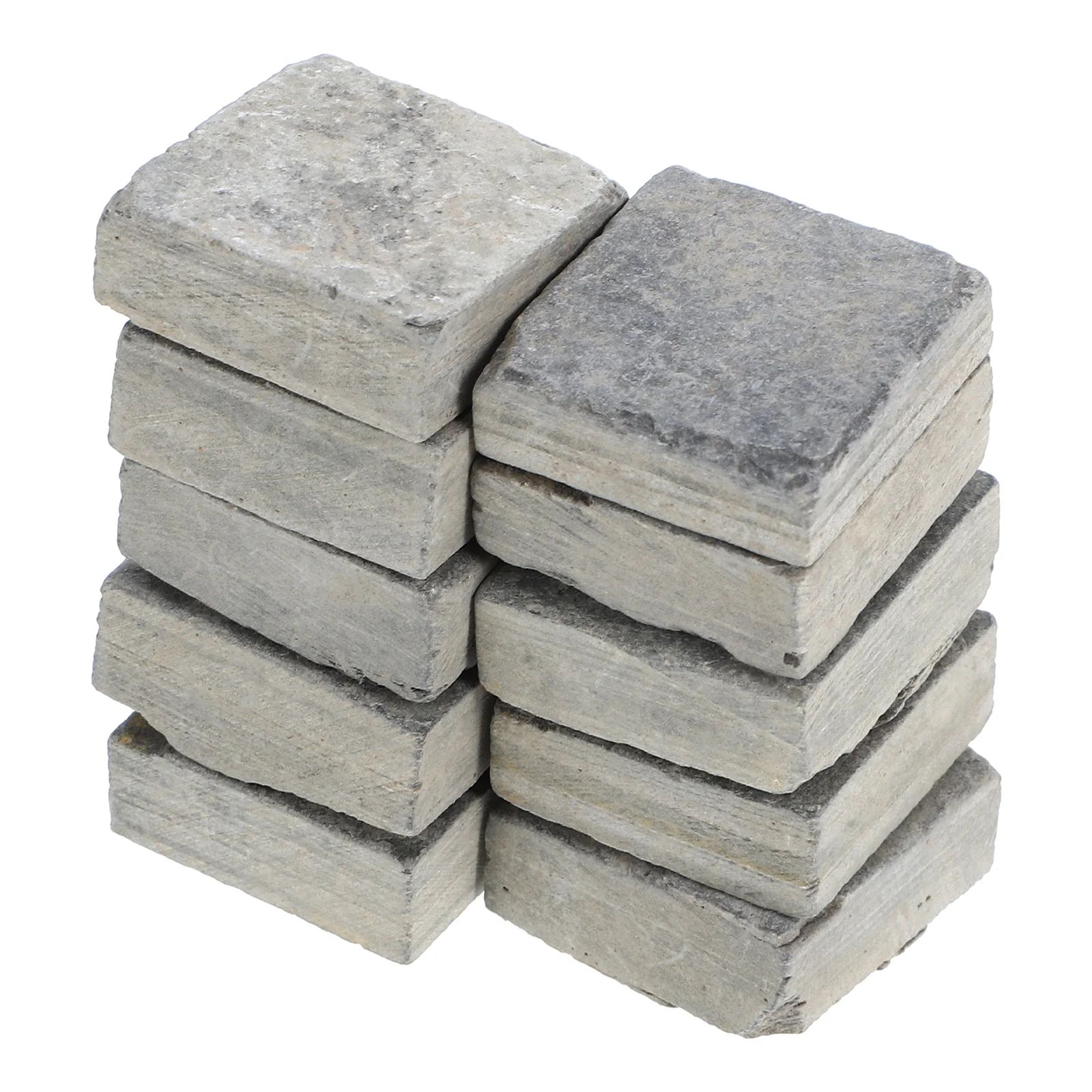 

10pcs Aquarium Decorative Bricks Natural Rock Slices Landscape Tiles for Fish Tank Terrarium Turtle Habitat Decor