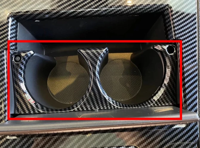 Carbon Fiber Style Cup Holder Cover Trim For Toyota Sienna (XL40) 2021 2022 Car Accessories Stickers W4 - view 4