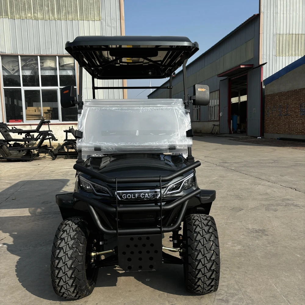 Higher Ground Clearance 48V / 4KW 6 Seats Electric Sightseeing Car Offroad Buggy 4+2 Seats Hunting Golf Cart