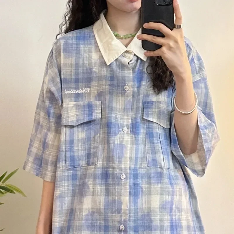 2025 Blusas Mujer De Moda Summer Blouses Women Clothing Short Sleeve Print Streetwear Shirts Casual Fashion Vintage Blouse Tops