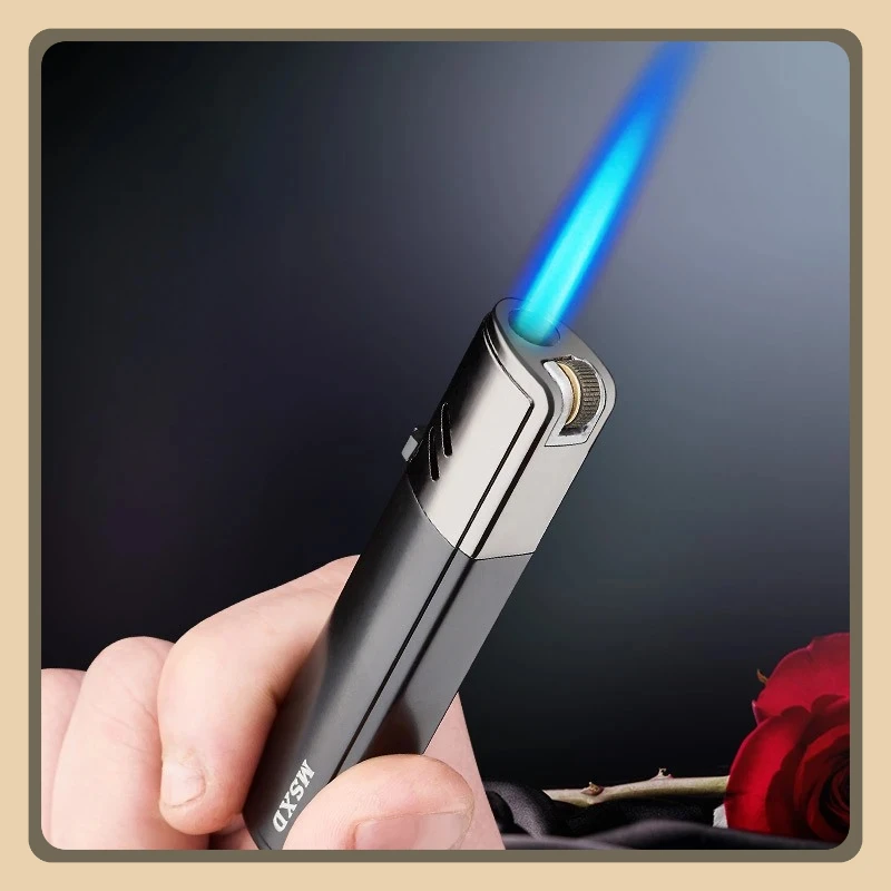 

2025 Metal Direct Blow Windproof Lighter Cool Mini Butane Gas Inflatable Lighter Smoking Accessories Men's Festival Gift Tool