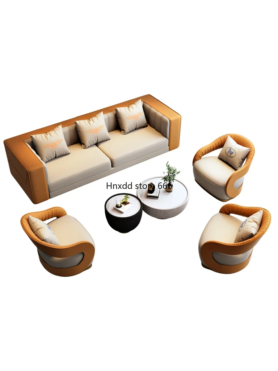 Nordic modern simple business reception negotiation sofa coffee table table and chair combination