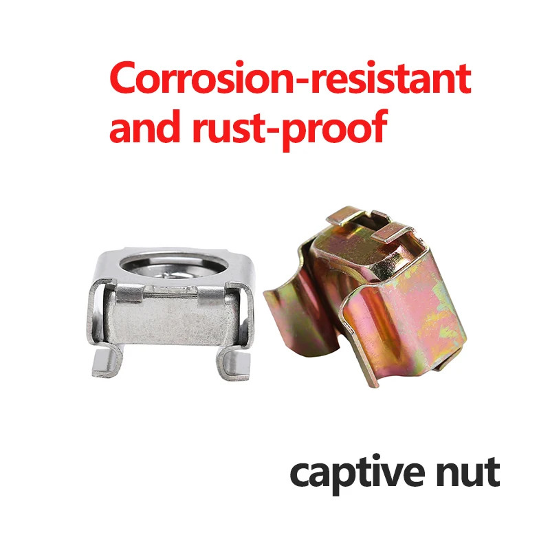 304 Stainless Steel Cage Nuts Carbon Steel Floating Nut Clinch Nut for Sheet Metal Cabinet M3 M4 M6 M8 M10 M12