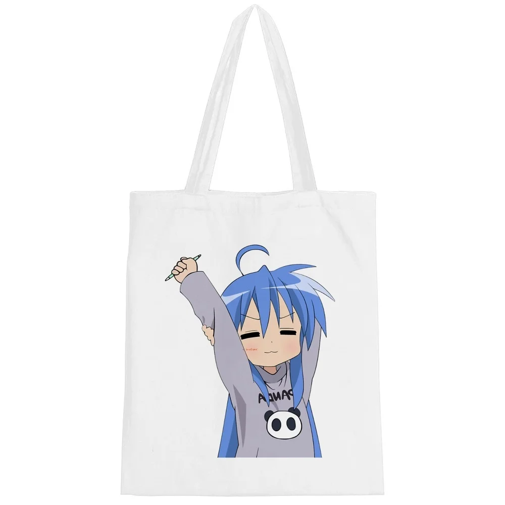 Lucky Star Otaku tote bag personnalisable einkaufstasche canvas  shopping totebag woman