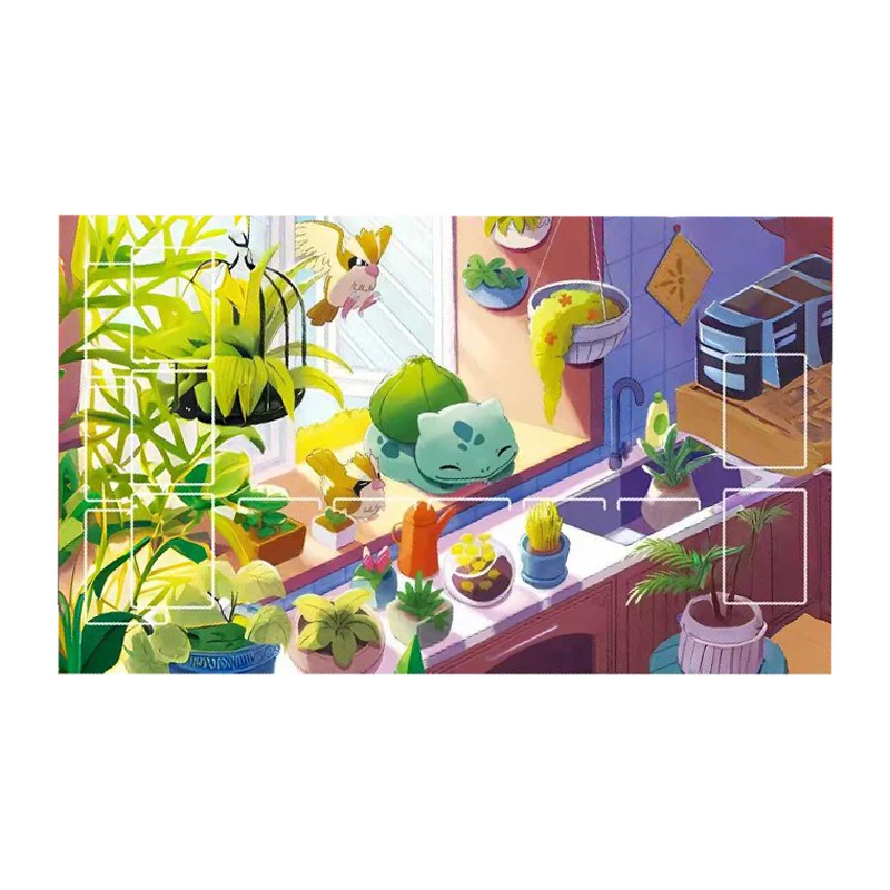 600X350X2Mm Diy Ptcg Charmander Bulbasaur tarjeta estera de batalla Squirtle jugador individual juego de mesa tarjeta Duel placa estera de batalla juguetes de regalo