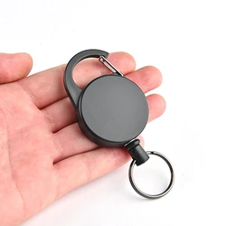 Heavy Duty Retractable Key Chain Anti-theft Keychain with Carabiner Max Extending Length 23'' Retractable Badges Holder