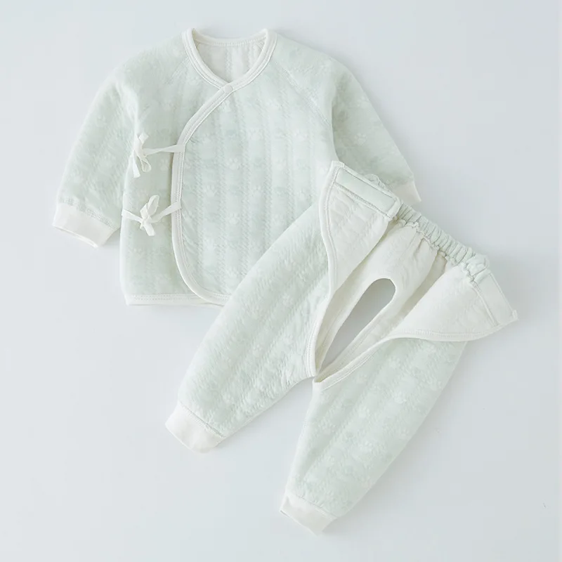

Baby Cotton Suit Children's Long Sleeve + Pants Thickened 2Pcs Boys Girls Soft Comfortable Warm Suit