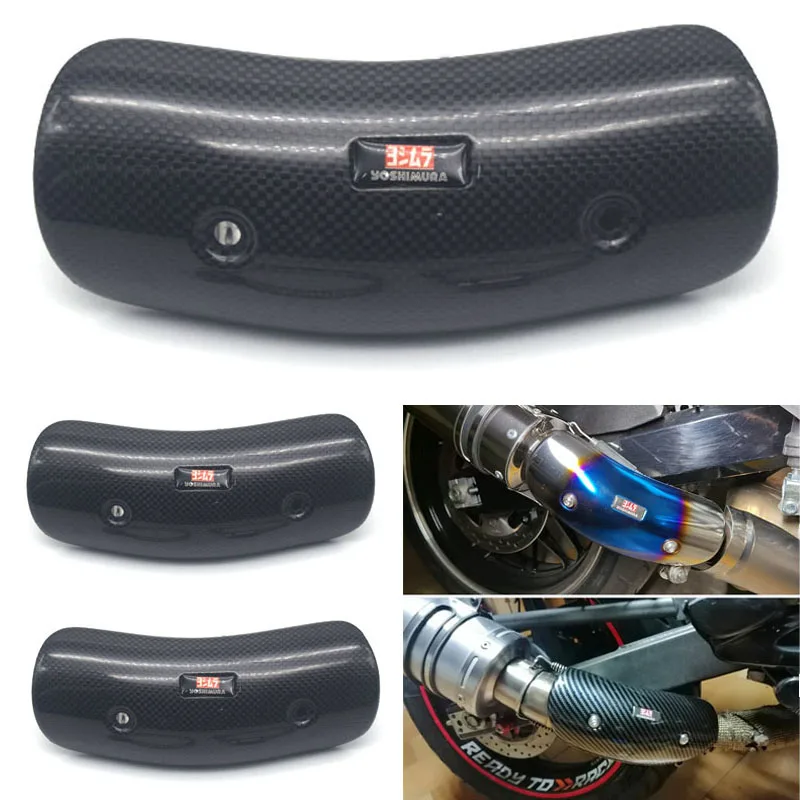 Kohlefaser Universal Motorrad Auspuff Mittelrohr Hitzeschutzabdeckung für Yoshimura Ak SC AR Auspuffrohr