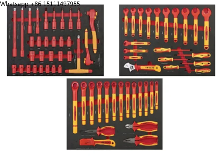 GS/VDE Certified Tool Storage Car Set 68pcs 1000v Maintenance  Tools for Electric Vehicles